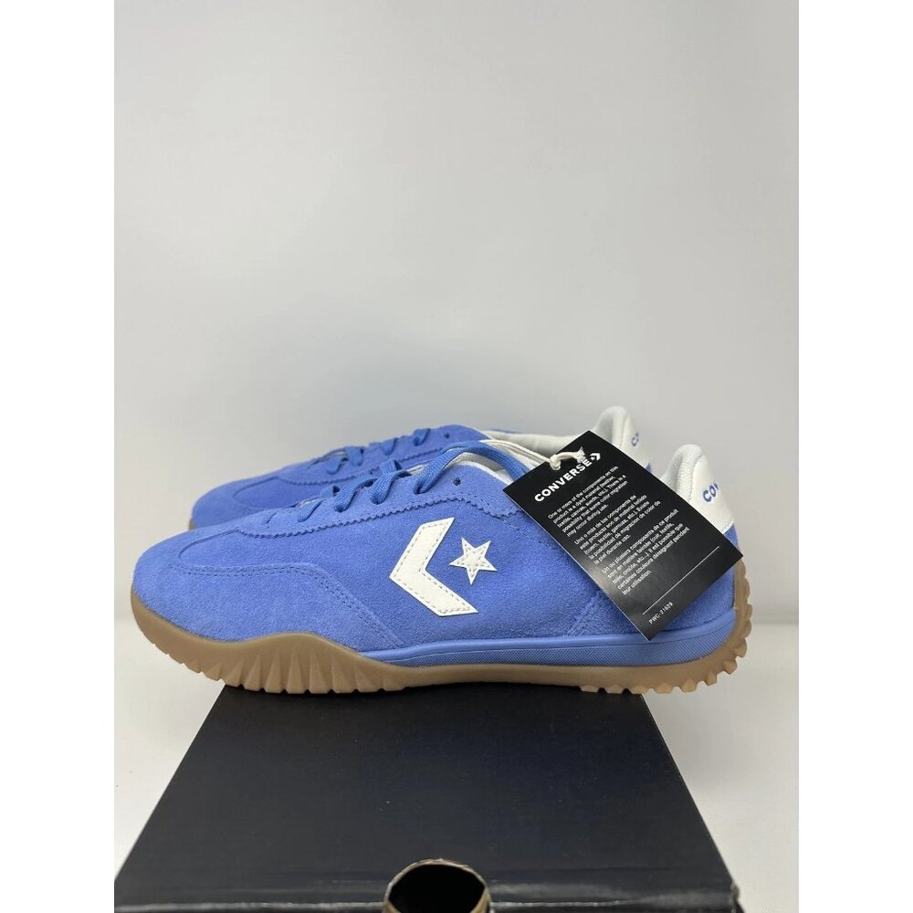 Converse Run Star Trainer Ox Shoes Mens Size 8.5 Blue Suede Gum Sole A11504C
